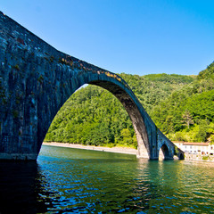 Devil's bridge, or the bridge of the Maddalena in Tuscany