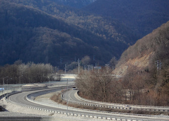 road from Adler to Krasnaya Polyana