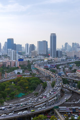 Bangkok city view with expressway.