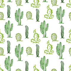 Cactus seamless Color background