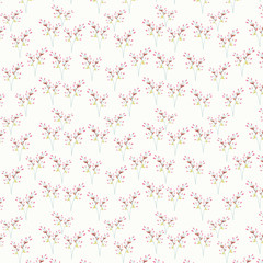 Whimsical seamless surface pattern of red berry hand drawn for fabric,gift wrapping design.