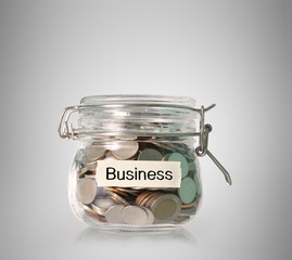 money in glass piggy  bank