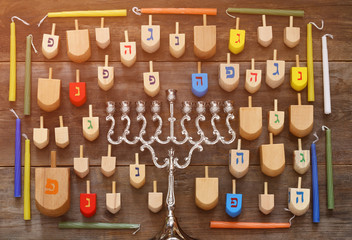 Image of jewish holiday Hanukkah with menorah