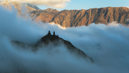 Church in clouds