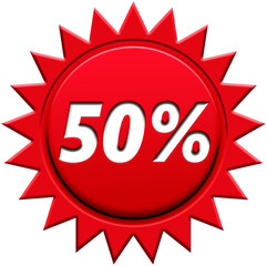 Red Discount Sticker