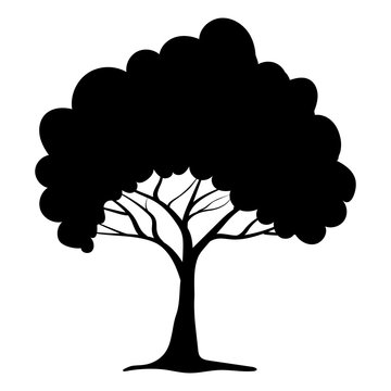 Tree silhouette isolated illustration