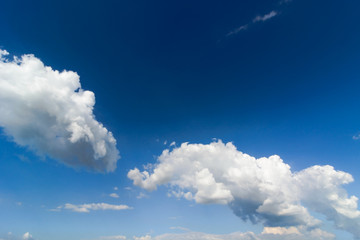 White clouds in blue sky