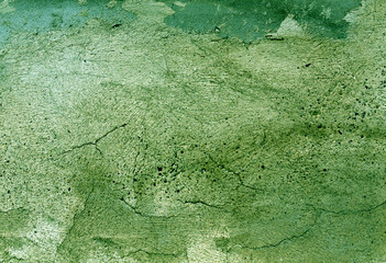 Grungy green color cement wall surface