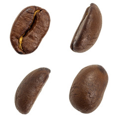 Roasted coffee beans isolated