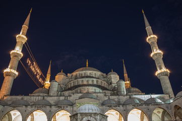 Sultan Ahmet Mosque in the night