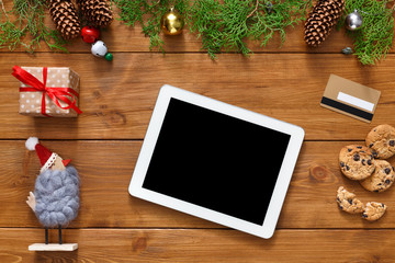 Christmas online shopping background