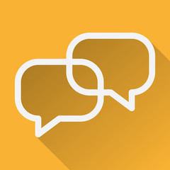 Fototapeta premium Illustration of a long shadow with comic balloons