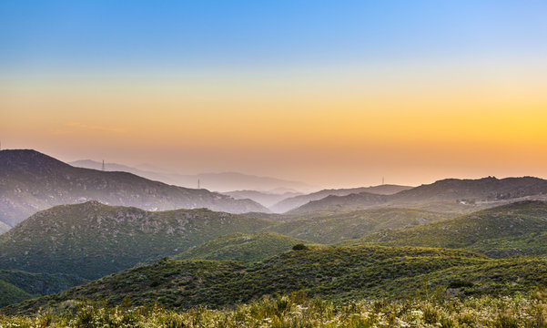 Cleveland national forest in sunset, California © travelview