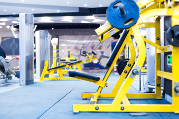equipment for power exercise in modern gym