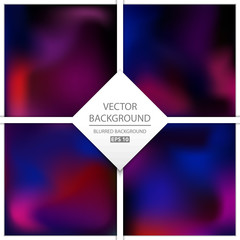 Abstract Creative concept vector multicolored blurred background set. For Web and Mobile Applications, art illustration template design, business infographic and social media, modern decoration