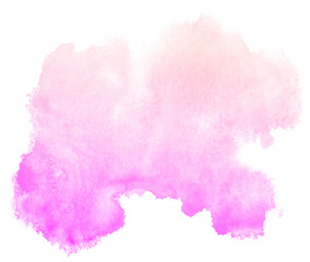Abstract pinkwatercolor on white background.This is watercolor splash.It is drawn by hand.