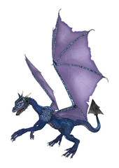 Fototapeta premium 3D Rendering Fantasy Dragon on White