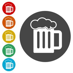 Beer Mug Vector Icons set, Beer icon