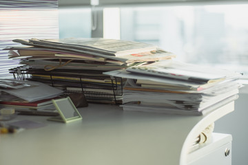 stack of document on the desk