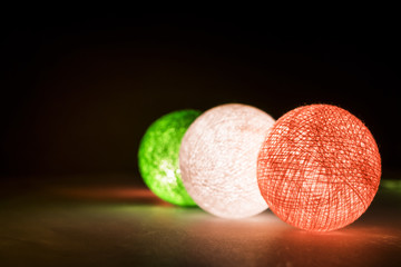 Ball party lamp on the ground