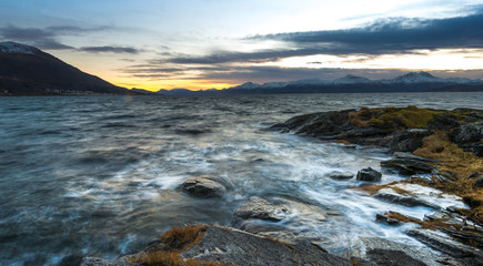Obraz premium Coast of the Norwegian Sea.Tromso