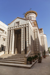 Fototapeta na wymiar The Romanian Orthodox Church of Nativity of the Virgin in Jericho, Palestine