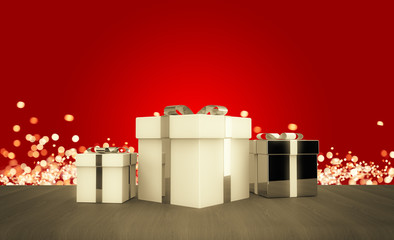 Gift Boxes Holiday 3d Illustration - 127477850