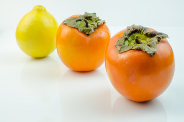 Persimmon and lemon.
