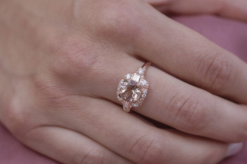 Beautiful luxury ring with gem stone