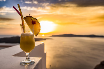 Sonnenuntergang auf Santorini