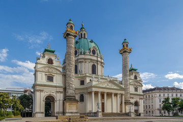 Fototapeta na wymiar St. Charles Church, Vienna