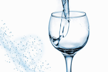 winter snowflake and glass
