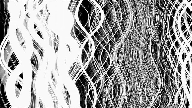 Rizos Ondulados en Movimiento y en Blanco y Negro