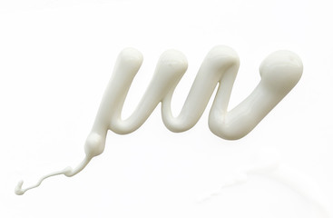 White cream on a white background, can be used as mayonnaise too