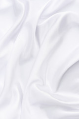 Plakat Closeup of white smoot fabric