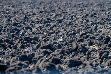Plowed soil for key farming