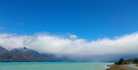 Fototapeta premium Orographic clouds, Mt Cook, NZ.