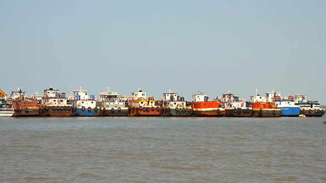 commercial fishing boats based at port