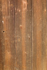 Fototapeta premium Barn Wooden Wall Planking Wide Texture. Vertical Brown Wood Back