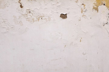 Old White Wash  Plaster Wall With Cracked Surface Background Tex
