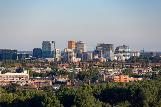 The Zuidas at the Skyline of Amsterdam