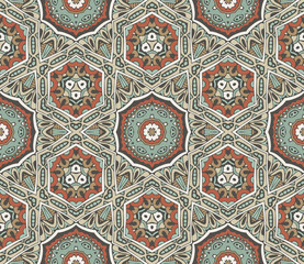  geometric mosaic vintage ethnic seamless pattern 