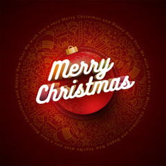 Christmas and New Year Greeting Card Design Template