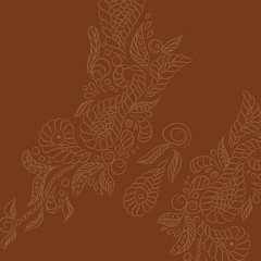 Vector background. Brown buttrefly