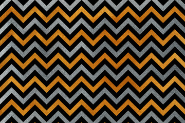 Golden and silver stripes background, chevron.