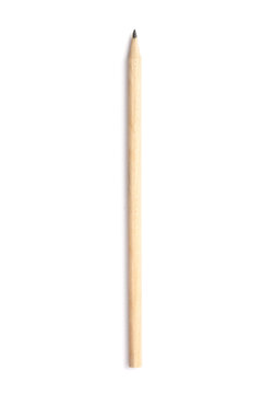 Bleistift aus Holz, freigestellt auf weissem Hintergrund
