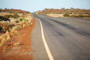 Remote road in australian desert