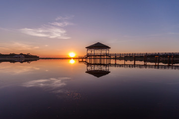 Sunset,Bueng Si Fai Phichit.