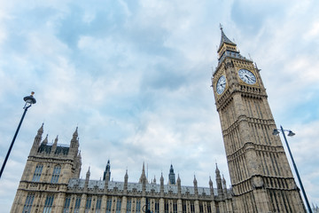 Fototapeta na wymiar Big Ben, House of Parliament in London, United Kingdom.