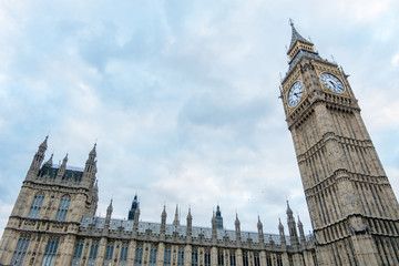 Fototapeta na wymiar Big Ben, House of Parliament in London, United Kingdom. with clo